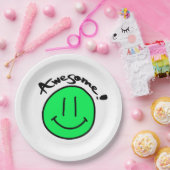 Mikitiez smiley ziet de zomerlente papieren bordje (Feest)