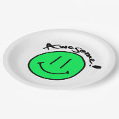 Mikitiez smiley ziet de zomerlente papieren bordje (Gekanteld)