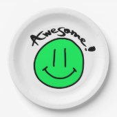 Mikitiez smiley ziet de zomerlente papieren bordje (Voorkant)