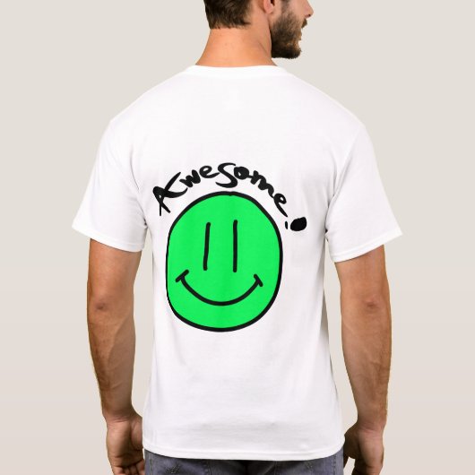 Mikitiez smiley ziet de zomerlente t-shirt (Achterkant)