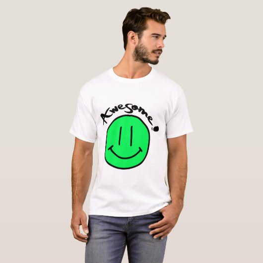 Mikitiez smiley ziet de zomerlente t-shirt (Voorkant volledig)