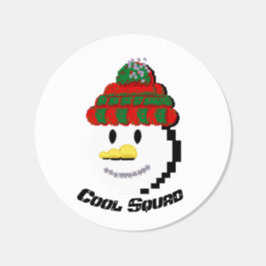 Mikitiez sneeuwman winterwonderland pixleart  ronde sticker
