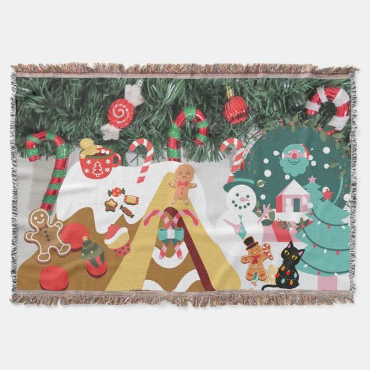 Mikitiez sneeuwman witte kerst elf deken (Voorkant)