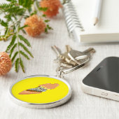 Mikitiez space dolly skull burger chips frans sleutelhanger (Zijkant)