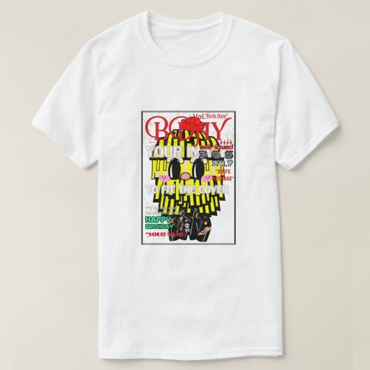 Mikitiez speciale redacteur verjaardagsmagazine ph t-shirt (Design voorkant)