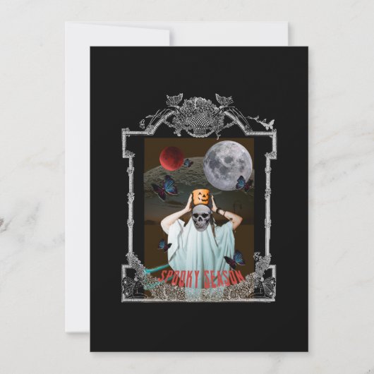 Mikitiez spooky vibes  gothic halloween kaart (Voorkant)