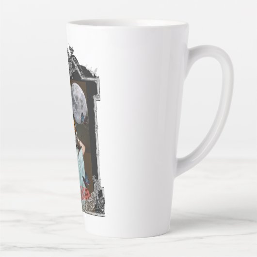 Mikitiez spooky vibes gothic halloween latte mok (Rechts)