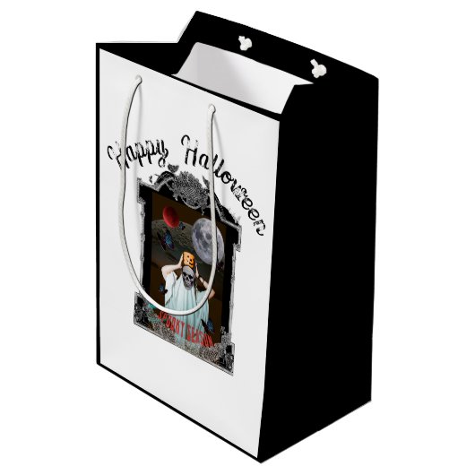 Mikitiez spooky vibes gothic halloween medium cadeauzakje (Achterkant Gekanteld)