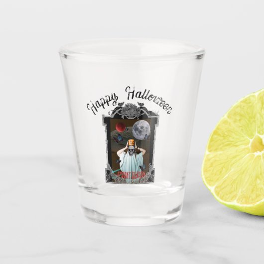 Mikitiez spooky vibes gothic halloween shot glas (Voorkant)