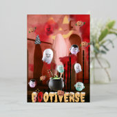 Mikitiez spooky vibes halloween multiversum 3D Folie Feestdagenkaart (Staand Voorkant)