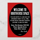 Mikitiez spooky vibes halloween multiversum 3D Folie Feestdagenkaart (Achterkant)