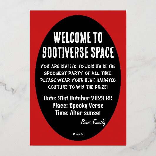 Mikitiez spooky vibes halloween multiversum 3D Folie Feestdagenkaart (Achterkant)