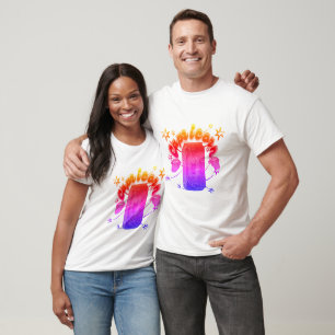 Mikitiez Steenbok duivel rockster saturn T-shirt
