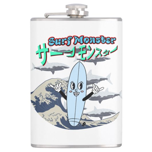 Mikitiez surf windsurf monster mint japanesewave heupfles (Voorkant)