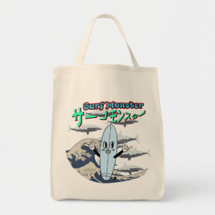 Mikitiez surf windsurf monster mint japanesewave tote bag
