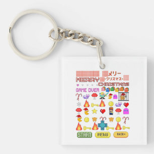 Mikitiez vakantie kerst videogame cute penguin sleutelhanger