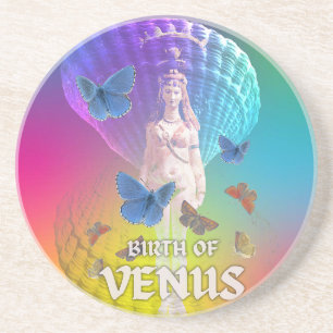 Mikitiez venus oceaanvlinders houden van olympus zandsteen onderzetter
