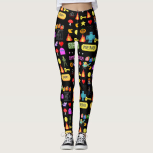 Mikitiez videogame pixel halloween griezelige vlee leggings