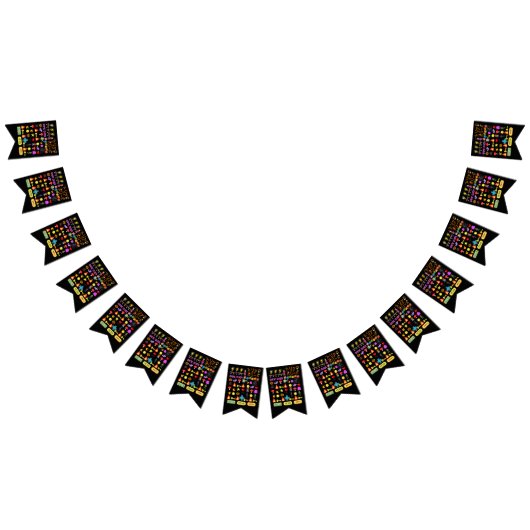 Mikitiez videogame pixel halloween spooky bat vlaggetjes (Alle)