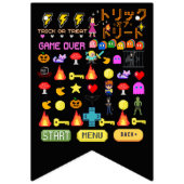 Mikitiez videogame pixel halloween spooky bat vlaggetjes (Eerste vlag)