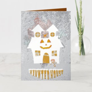 Mikitiez vintage Halloween griezelige sfeer pompoe Folie Wenskaart
