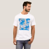 Mikitiez witte vogelblauwe hemzomervrijheid t-shirt (Voorkant volledig)