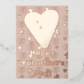 Mikitiez zachte pretzelbrood hoes valentijnsdag ge folie feestdagenkaart (Voorkant)