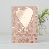 Mikitiez zachte pretzelbrood hoes valentijnsdag ge folie feestdagenkaart (Staand Voorkant)