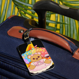 Mikitiez zomer teddybeer gelei rode wijn vuur bagagelabel