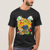 Mikitiez zomer teddybeer gelei rode wijn vuur t-shirt (Voorkant)