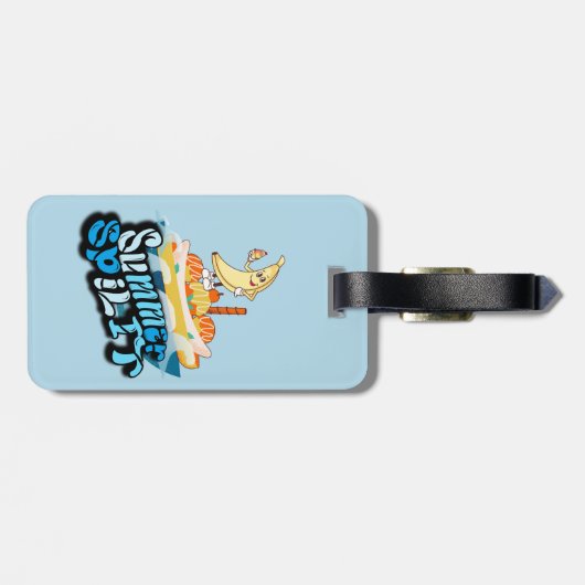 Mikitiez zomer windsurf bananasplit ijs bagagelabel (Achterkant horizontaal)