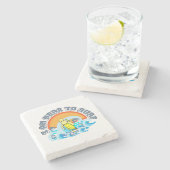 Mikitiez zomer windsurf bananasplit ijs stenen onderzetter (Zijkant)