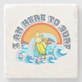 Mikitiez zomer windsurf bananasplit ijs stenen onderzetter