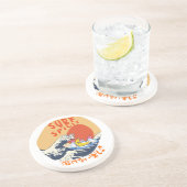 Mikitiez zomer windsurf bananasplit ijs zandsteen onderzetter (Zijkant)