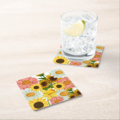 Mikitiez zomerbloemvakantie kartonnen onderzetters (Insitu)