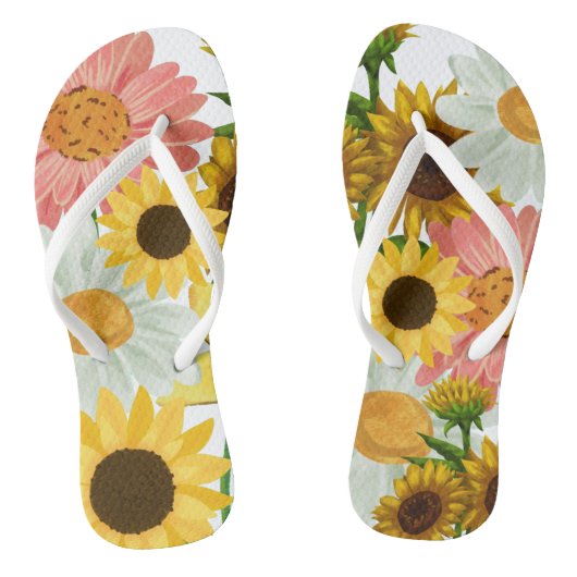 Mikitiez zomerbloemvakantie teenslippers (Voetbed)