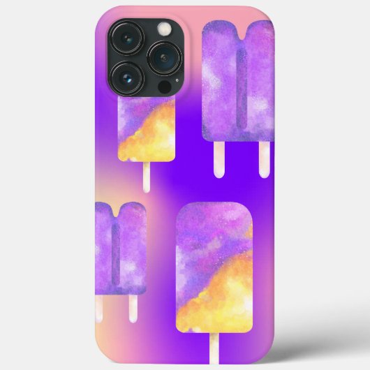 Mikitiez zomerregenboog paarse gouden ijsje Case-Mate iPhone case (Achterkant)