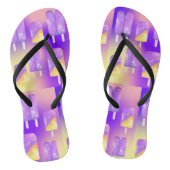 Mikitiez zomerregenboog paarse gouden ijsje teenslippers (Voetbed)
