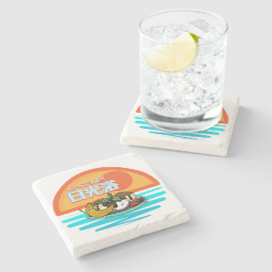 Mikitiez zonnebruin zonnebad bruine zomer windsurf stenen onderzetter