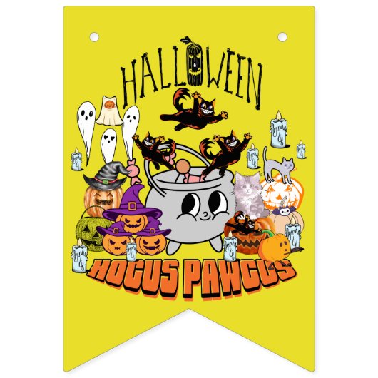 Mikitiez zwarte kat spooky halloween vibes ghouls vlaggetjes (Eerste vlag)