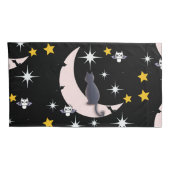 Mikitiez zwarte kat vleermuis halloween herfst win kussensloop (Achterkant-Rechts)