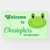 Mikker verjaardagsfeest Amphibian green topic Welk Spandoek (Horizontaal)