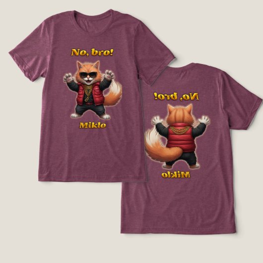 Miklo’s t-Shirt Tri-Blend Shirt (Ontwerp Voorkant & Achterkant)