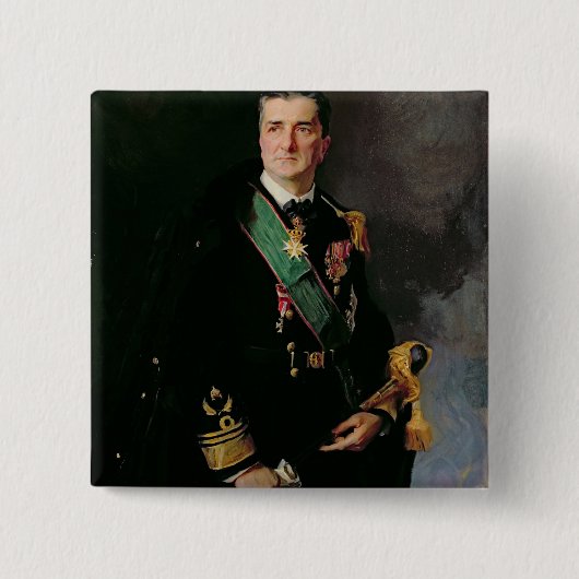 Miklos Horthy de Nagbanya Vierkante Button 5,1 Cm (Voorkant)