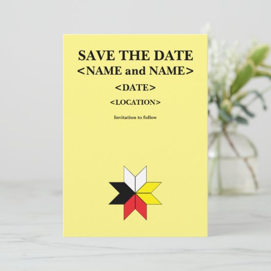 Mi'kmaq/Celtic Save the Date Card (Staand voorkant)