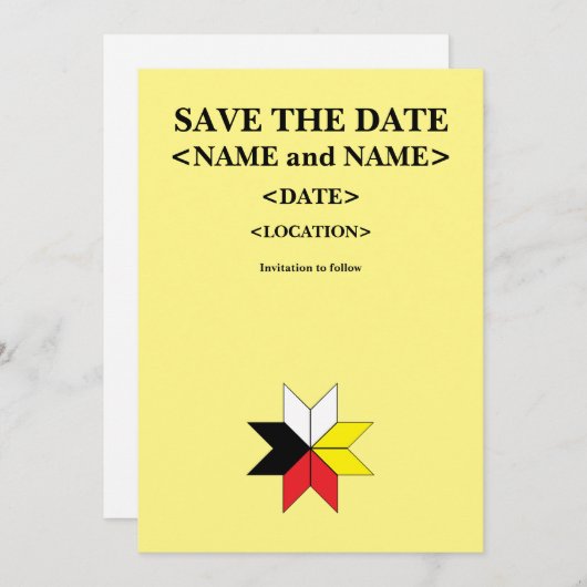 Mi'kmaq/Celtic Save the Date Card (Voorkant / Achterkant)