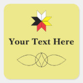 Mi'kmaq/Celtic Vierkante Sticker (Voorkant)