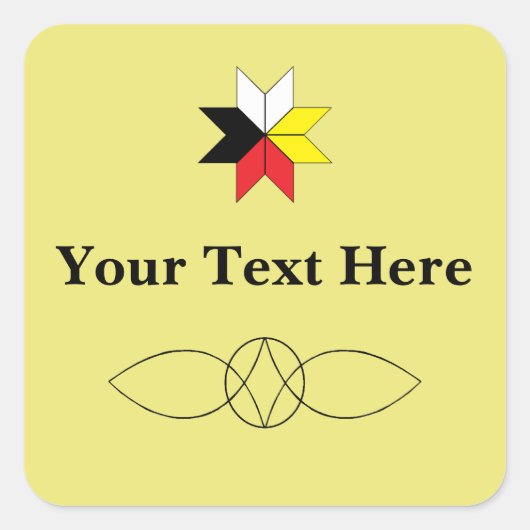 Mi'kmaq/Celtic Vierkante Sticker (Voorkant)