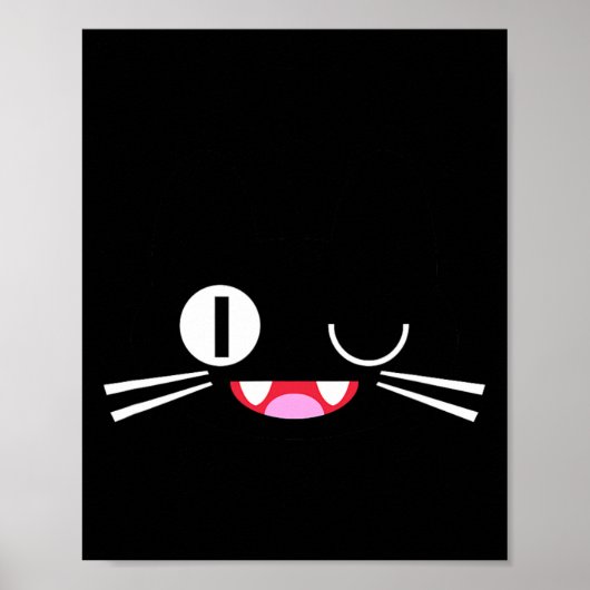 Miko Kuta Neko Cat Cosplay Glitch Video Game Techs Poster (Voorkant)