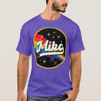 Miko regenboog in ruimte  stijl t-shirt